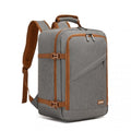 Kono Multi-purpose Business Carry-On Backpack-Fits 15.6" Laptop, Ideal for Work, Travel & Daily Commute - Grey and Brown