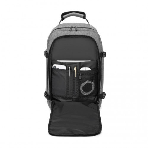 Kono Multi-purpose Business Carry-On Backpack-Fits 15.6" Laptop, Ideal for Work, Travel & Daily Commute - Grey