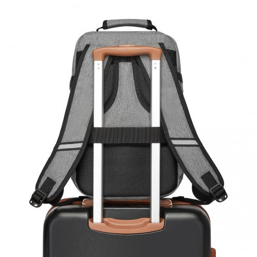 Kono Multi-purpose Business Carry-On Backpack-Fits 15.6" Laptop, Ideal for Work, Travel & Daily Commute - Grey