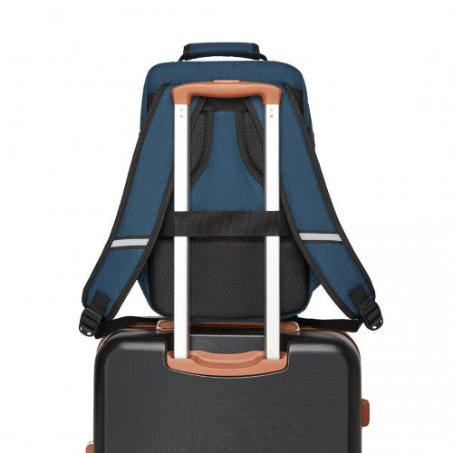 Kono Multi-purpose Business Carry-On Backpack-Fits 15.6" Laptop, Ideal for Work, Travel & Daily Commute - Navy