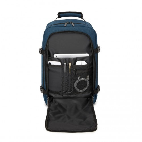 Kono Multi-purpose Business Carry-On Backpack-Fits 15.6" Laptop, Ideal for Work, Travel & Daily Commute - Navy