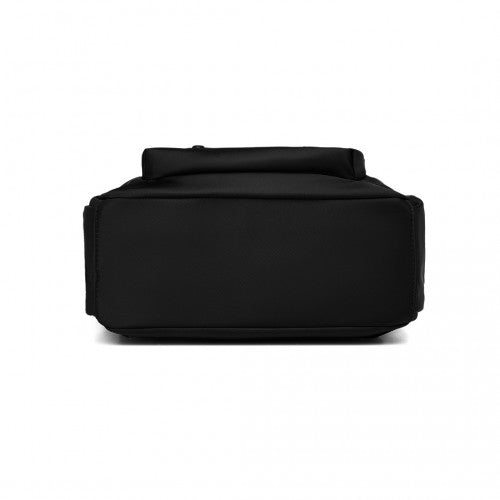Miss Lulu Stylish Backpack with Laptop Sleeve and Multiple Pockets and Trolley Sleeve - Black