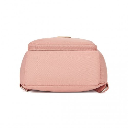 Miss Lulu 3-in-1 Convertible Backpack with Removable Long Strap - Wear as Backpack, Shoulder or Crossbody Bag - Pink