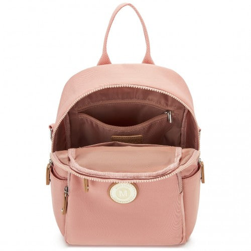 Miss Lulu 3-in-1 Convertible Backpack with Removable Long Strap - Wear as Backpack, Shoulder or Crossbody Bag - Pink