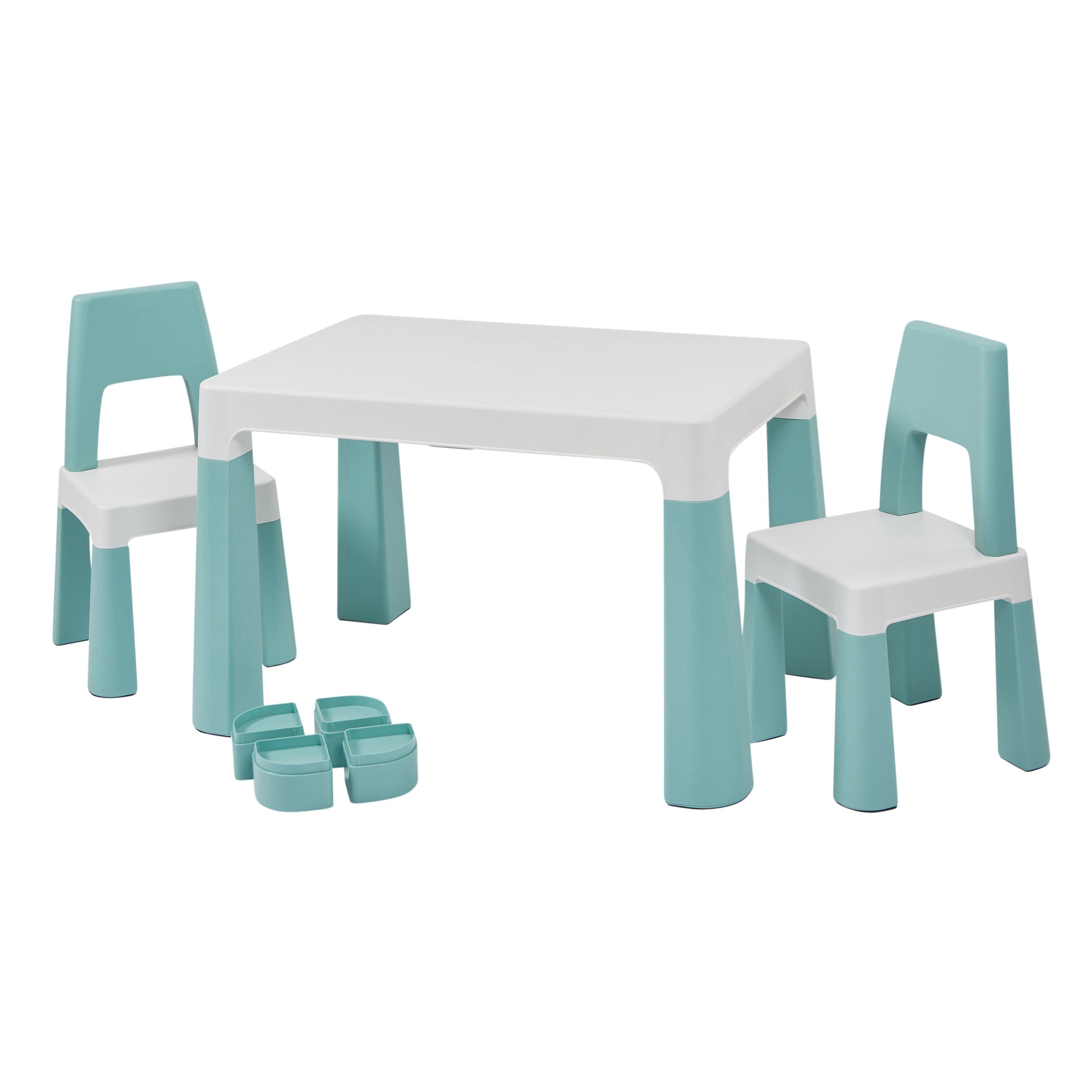 Kids Height Adjustable Table & 2 Chairs Set – Growing Furniture Ages 3-7 Years