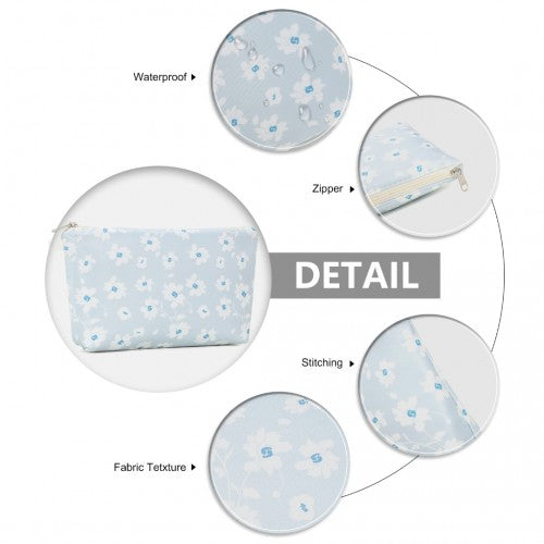Miss Lulu Multi-Functional Charming Print Cosmetic Bag & Storage Bag for Travel and Everyday Use - Blue