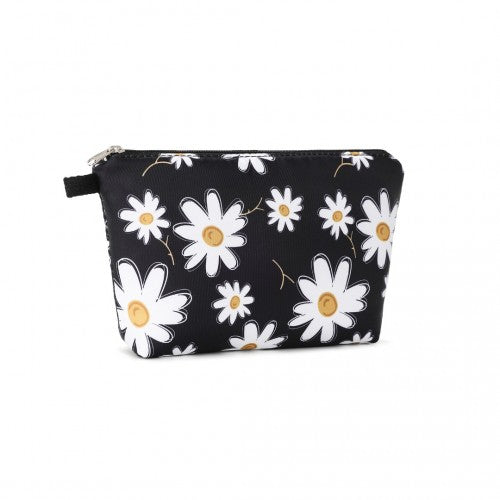Miss Lulu Multi-Functional Charming Print Cosmetic Bag & Storage Bag for Travel and Everyday Use - Black
