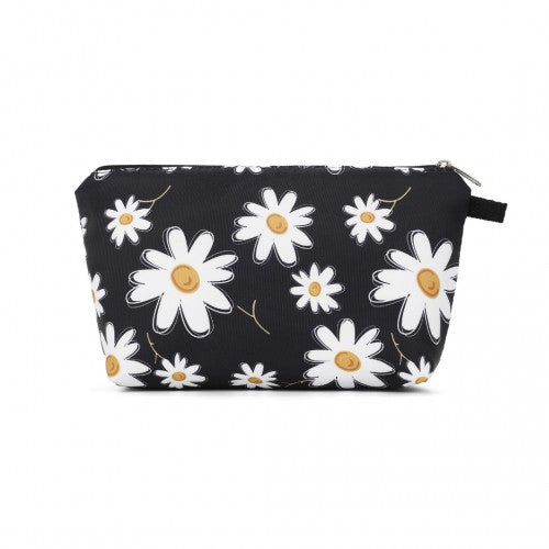 Miss Lulu Multi-Functional Charming Print Cosmetic Bag & Storage Bag for Travel and Everyday Use - Black