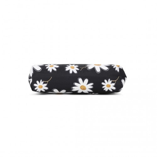 Miss Lulu Multi-Functional Charming Print Cosmetic Bag & Storage Bag for Travel and Everyday Use - Black