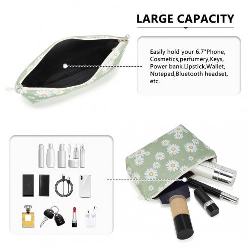 Miss Lulu Multi-Functional Charming Print Cosmetic Bag & Storage Bag for Travel and Everyday Use - Green