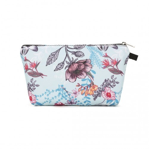 Miss Lulu Multi-Functional Charming Print Cosmetic Bag & Storage Bag for Travel and Everyday Use - Red And Blue