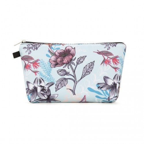 Miss Lulu Multi-Functional Charming Print Cosmetic Bag & Storage Bag for Travel and Everyday Use - Red And Blue