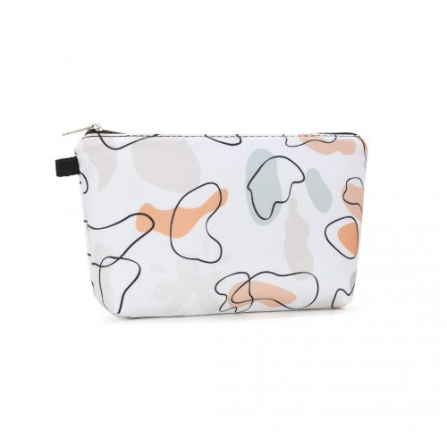 Miss Lulu Multi-Functional Charming Print Cosmetic Bag & Storage Bag for Travel and Everyday Use - White