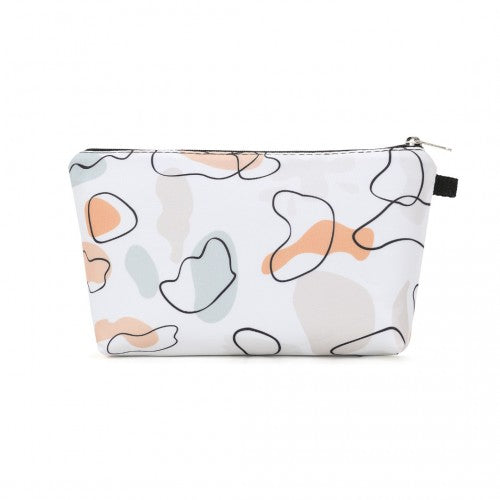 Miss Lulu Multi-Functional Charming Print Cosmetic Bag & Storage Bag for Travel and Everyday Use - White