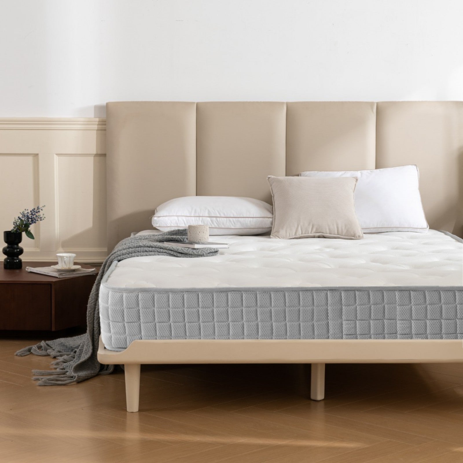 Hybrid Memory Foam & Spring Mattress 18cm – Pressure Relief, Cooling, Medium-Firm Support | Single, Small Double, Double, King