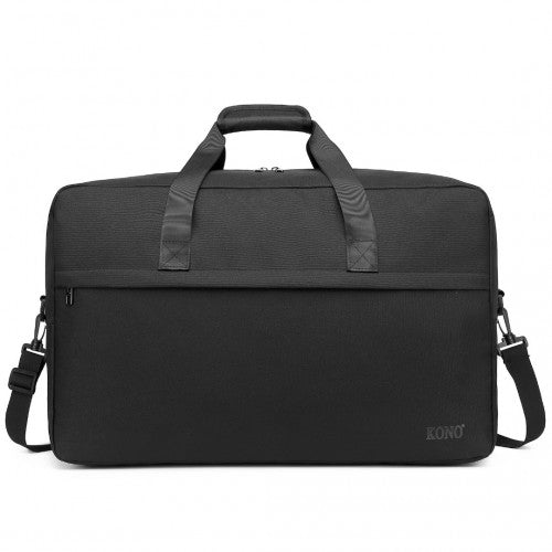 Kono Lightweight Multi Purpose Unisex Sports Travel Duffel Bag - Black
