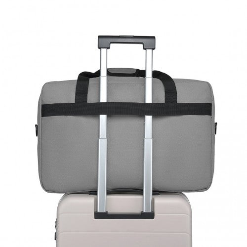 Kono Lightweight Multi Purpose Unisex Sports Travel Duffel Bag - Grey