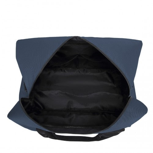Kono Lightweight Multi Purpose Unisex Sports Travel Duffel Bag - Navy