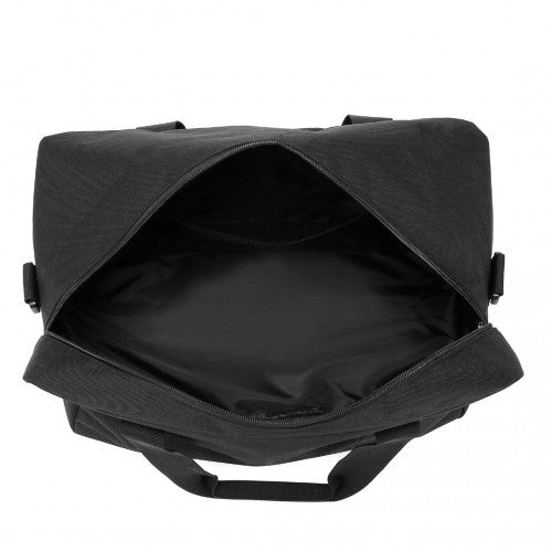 Kono Lightweight Multi Purpose Unisex Sports Travel Duffel Bag - Black