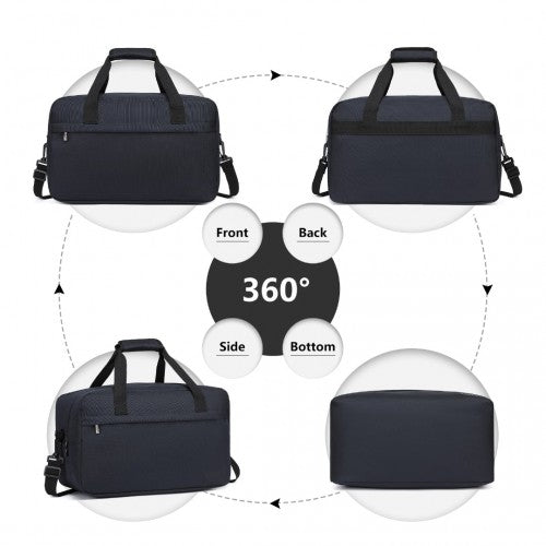 Kono Lightweight Multi Purpose Unisex Sports Travel Duffel Bag - Dark Blue