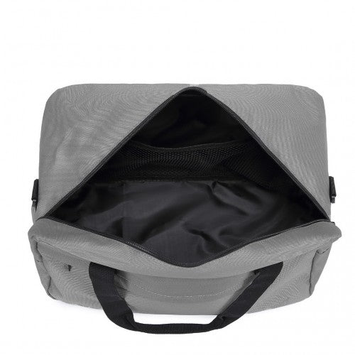 Kono Lightweight Multi Purpose Unisex Sports Travel Duffel Bag - Grey