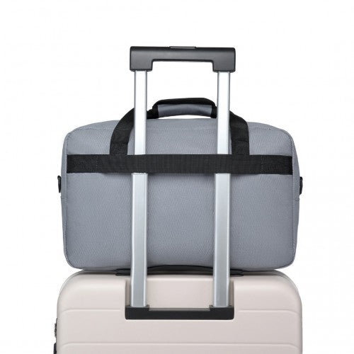 Kono Lightweight Multi Purpose Unisex Sports Travel Duffel Bag - Light Grey