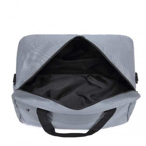 Kono Lightweight Multi Purpose Unisex Sports Travel Duffel Bag - Light Grey