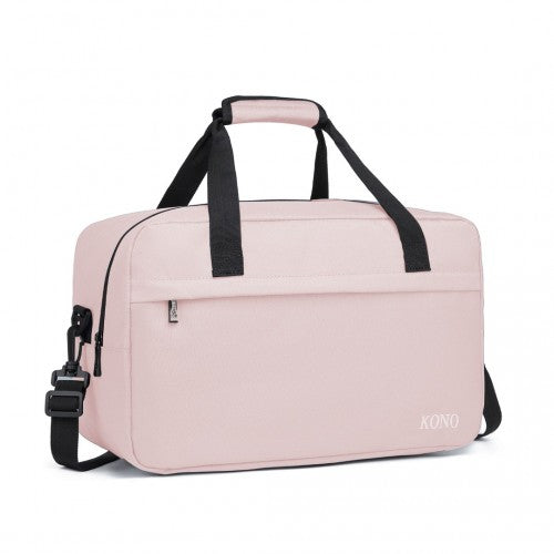 Kono Lightweight Multi Purpose Unisex Sports Travel Duffel Bag - Pink