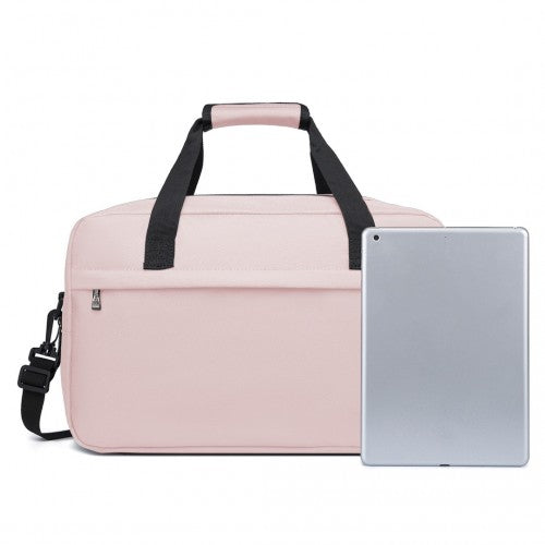 Kono Lightweight Multi Purpose Unisex Sports Travel Duffel Bag - Pink