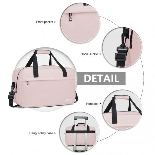 Kono Lightweight Multi Purpose Unisex Sports Travel Duffel Bag - Pink