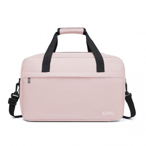 Kono Lightweight Multi Purpose Unisex Sports Travel Duffel Bag - Pink