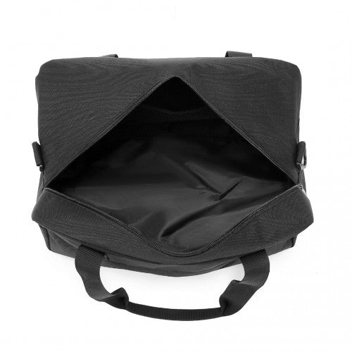 Kono Lightweight Multi Purpose Unisex Sports Travel Duffel Bag - Black