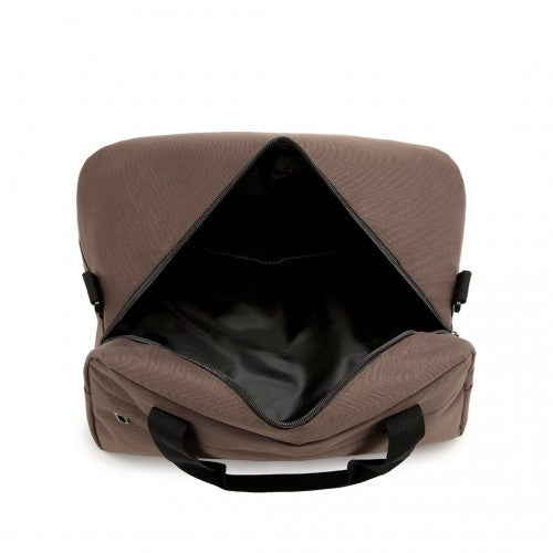 Kono Lightweight Multi Purpose Unisex Sports Travel Duffel Bag - Brown