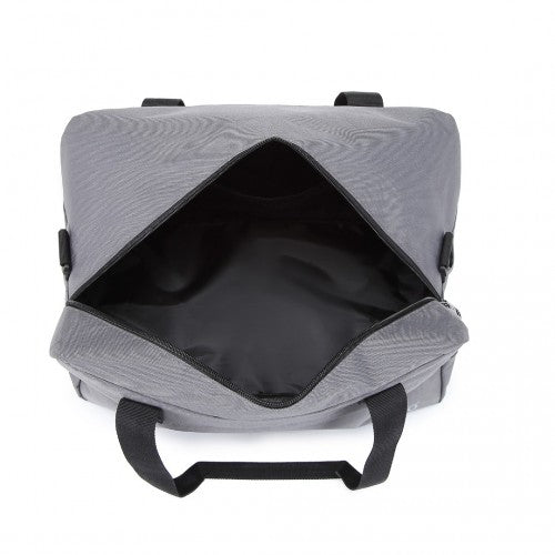 Kono Lightweight Multi Purpose Unisex Sports Travel Duffel Bag - Grey