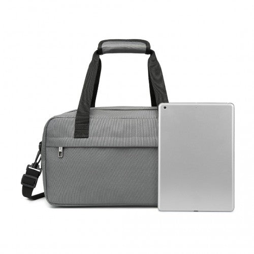 Kono Lightweight Multi Purpose Unisex Sports Travel Duffel Bag - Grey