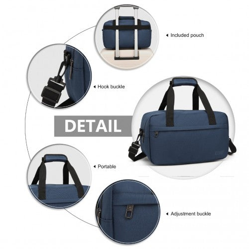Kono Lightweight Multi Purpose Unisex Sports Travel Duffel Bag - Navy