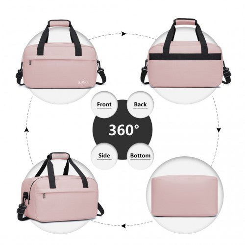 Kono Lightweight Multi Purpose Unisex Sports Travel Duffel Bag - Pink