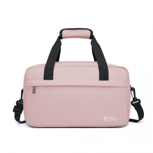 Kono Lightweight Multi Purpose Unisex Sports Travel Duffel Bag - Pink