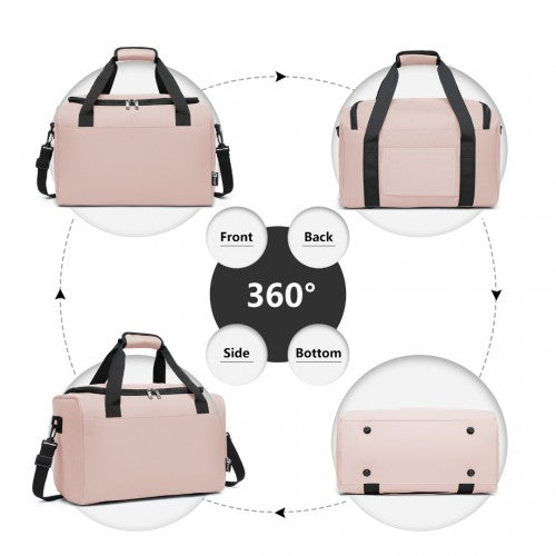 Kono Structured Travel Duffle Bag - Pink