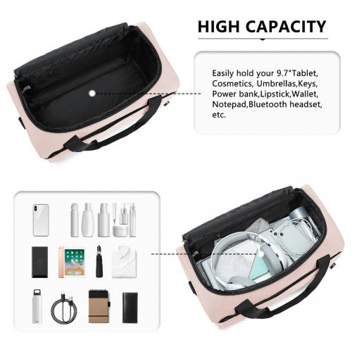 Kono Structured Travel Duffle Bag - Pink