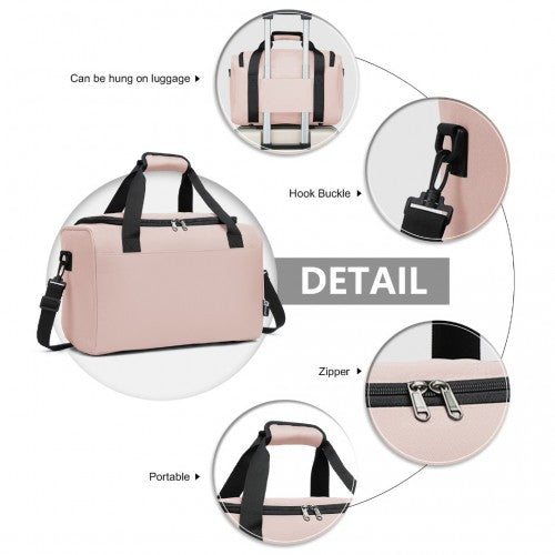 Kono Structured Travel Duffle Bag - Pink
