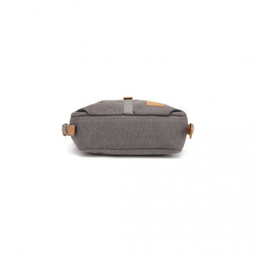 Kono Casual Canvas Dual-Use Bag Large Capacity Shoulder Bag and Backpack - Grey