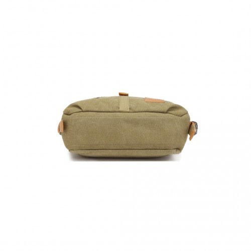 Kono Casual Canvas Dual-Use Bag Large Capacity Shoulder Bag and Backpack - Khaki