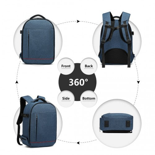 Kono Water Resistant Shockproof DSLR Camera Backpack - Navy