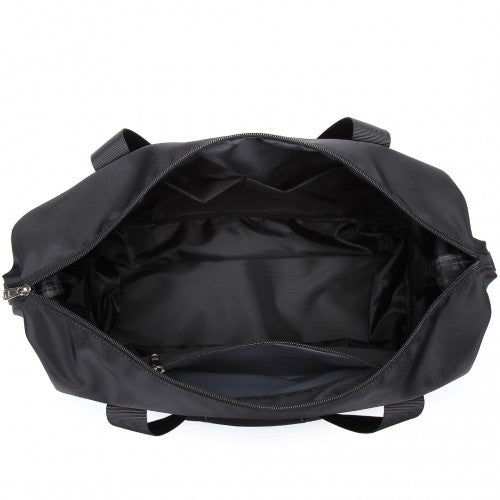Kono Two Pieces Expandable Durable Waterproof Travel Duffel Bag Set - Black