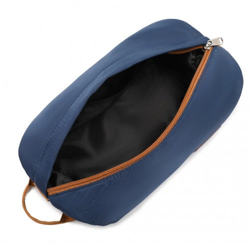 Kono Two Pieces Expandable Durable Waterproof Travel Duffel Bag Set - Navy And Brown