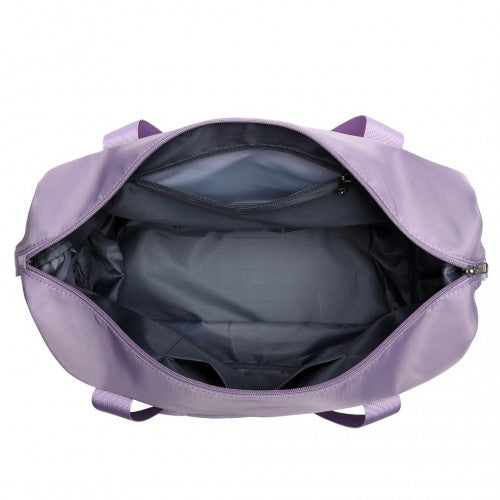 Kono Two Pieces Expandable Durable Waterproof Travel Duffel Bag Set - Purple