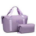 Kono Two Pieces Expandable Durable Waterproof Travel Duffel Bag Set - Purple