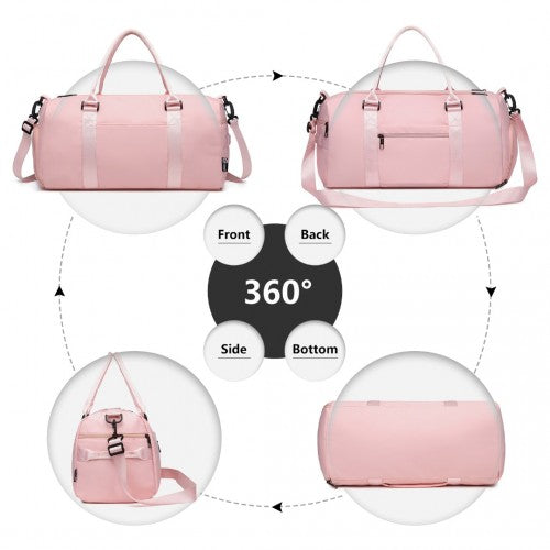Kono Multi Waterproof Gym bag Carry On Weekend Bag - Pink