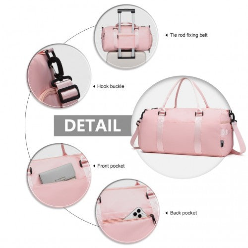 Kono Multi Waterproof Gym bag Carry On Weekend Bag - Pink